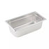 Winco Food Pans Each Winco SPJM-304 Third Size Solid Anti-Jam Steam Table Pan 24 Gauge Stainless Steel | Denson CFE