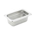 Winco Food Pans Each Winco SPJM-902 2 1/2" Ninth Size Solid Anti-Jam Steam Table Pan / Hotel Pan - 24 Gauge