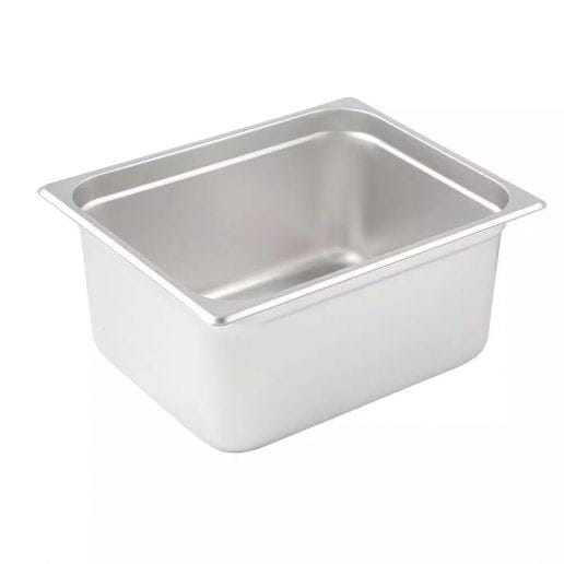 Winco Food Pans Each Winco SPJM206 Half Size 6 Inch Deep Anti Jam Stainless Steel Steam Table Pan | Denson CFE