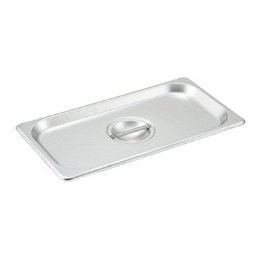 Winco Food Pans Each Winco SPSCT 1/3 Size Stainless Steel Solid Steam Table / Hotel Pan Cover