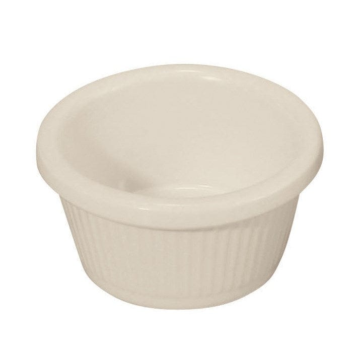 Winco Food Service Supplies Dozen Winco RFM-2B Fluted Bone Melamine Ramekin 2 Ounce | Denson CFE