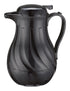 Winco Food Service Supplies Each / Black Winco VSW-64K Insulated Beverage Server 64oz Push Button Black Swirl Design | Denson CFE