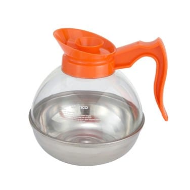 Winco Food Service Supplies Each Winco CD-64O 64oz Coffee Decanter, Orange, S/S Base