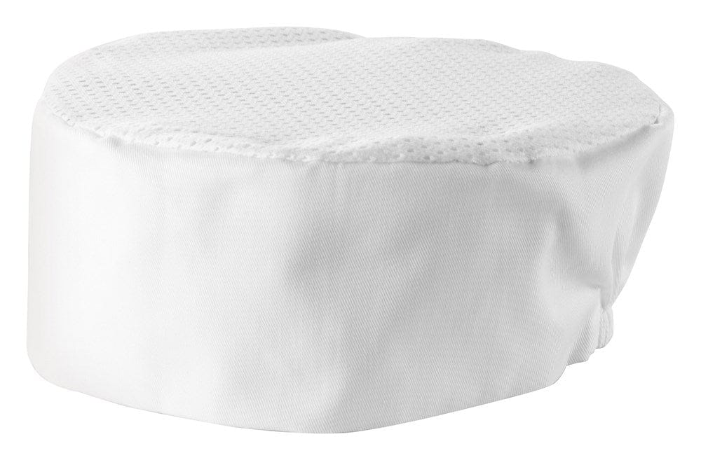 Winco Food Service Supplies Each Winco CHPB-3WX Extra-Large Ventilated Chef Pillbox Hat with Cool Mesh Top | Denson CFE