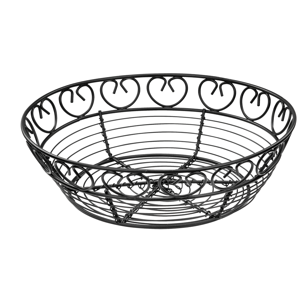 Winco Food Service Supplies Each Winco WBKG10R Round Wire Bread and Fruit Basket 10 Inch | Denson CFE