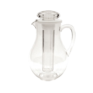 Winco Food Service Supplies Each Winco WPIT-19 64 oz. Clear Polycarbonate Pitcher with Ice Chamber