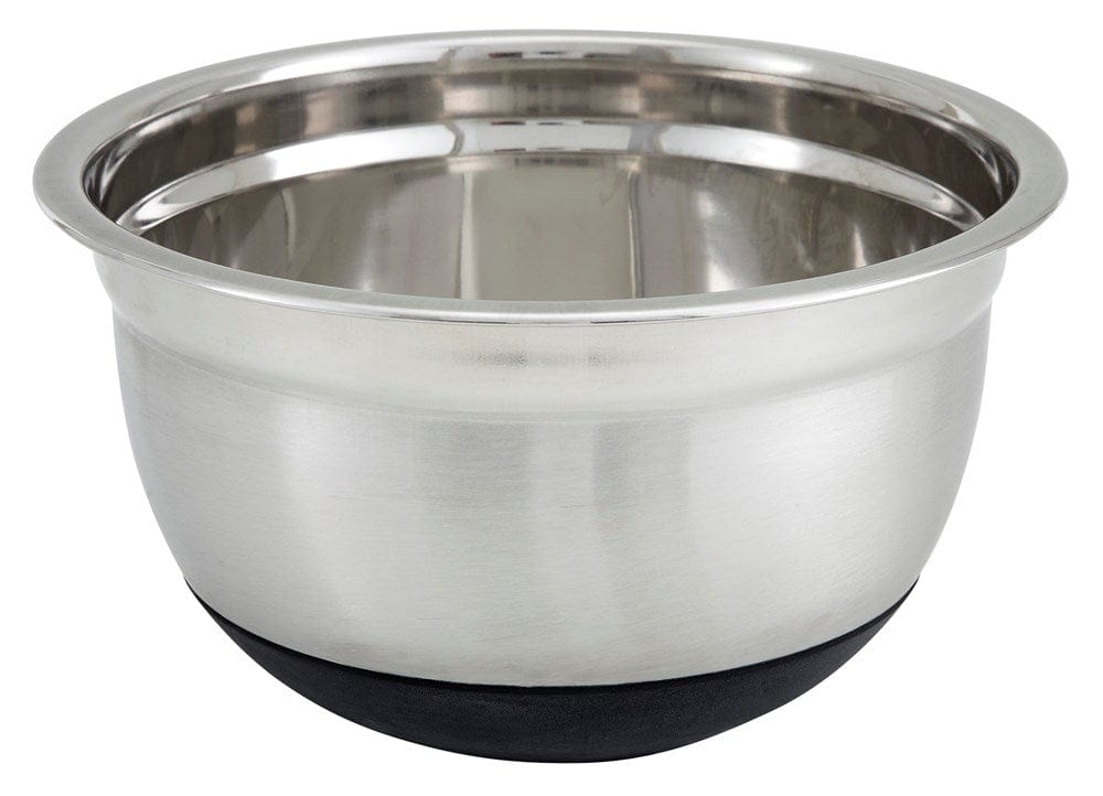 Winco Kitchen Supplies Each Winco MXRU-800 Heavyweight Stainless Steel Mixing Bowl with Non-Slip Base 8 Quarts | Denson CFE