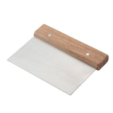 Winco Kitchen Tools Each Winco DSC-3 Stainless Steel 6" Dough Scraper with Wooden Handle