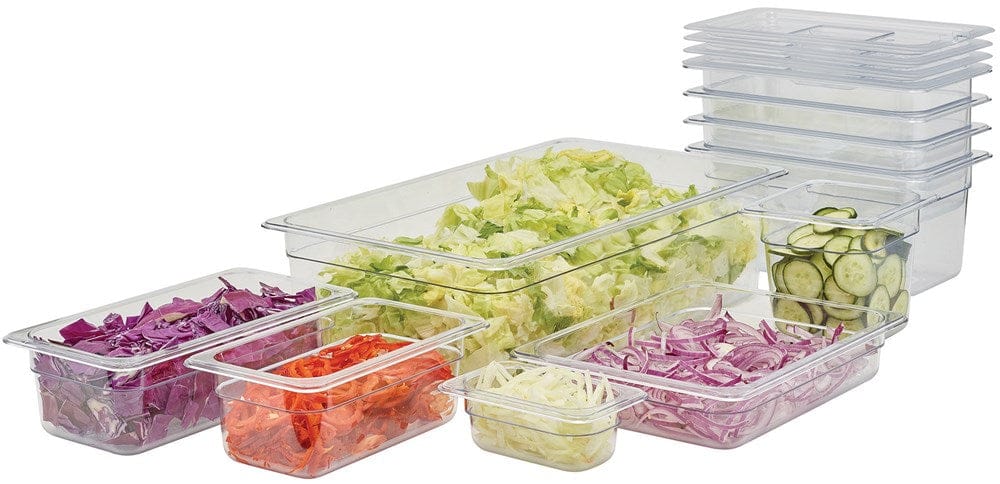 Winco Poly Pans & Food Storage Each Winco SP7400S Polyware Food Pan Cover with Handle for 1/4 Size Food Pans | Denson CFE