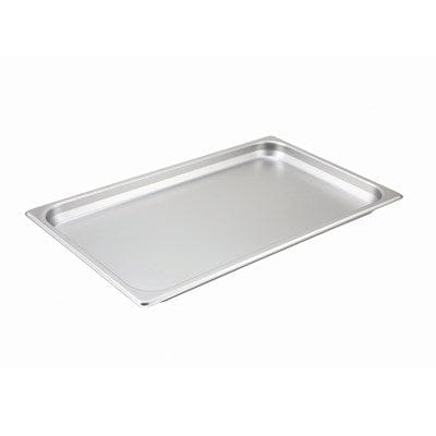 Winco Serving & Display Each Winco SPF1 Full-Size Straight-Sided Steam Pan 25 Gauge Stainless Steel 20-3/4 x 12-3/4 x 1-1/4 Deep | Denson CFE