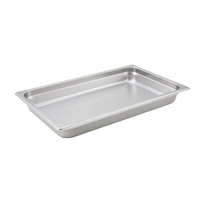 Winco Serving & Display Each Winco SPJH-101 Full Size Stainless Steel Anti-Jam Steam Pan 1-1/4" Deep