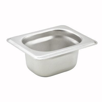Winco Serving & Display Each Winco SPJH-1802 Straight-sided Steam Table Pan 1/18 Size 22 Gauge Heavyweight Stainless Steel | Denson CFE