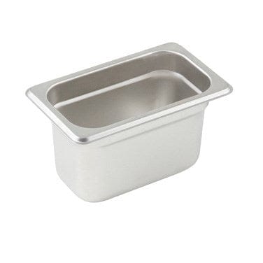 Winco Serving & Display Each Winco SPJL-904 Anti-Jam Stainless Steel Steam Pan 1/9 Size 4 Inch Deep | Denson CFE