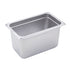 Winco Serving & Display Each Winco SPJM-406 6" Quarter Size Solid Anti-Jam Steam Table Pan / Hotel Pan - 24 Gauge | Denson CFE