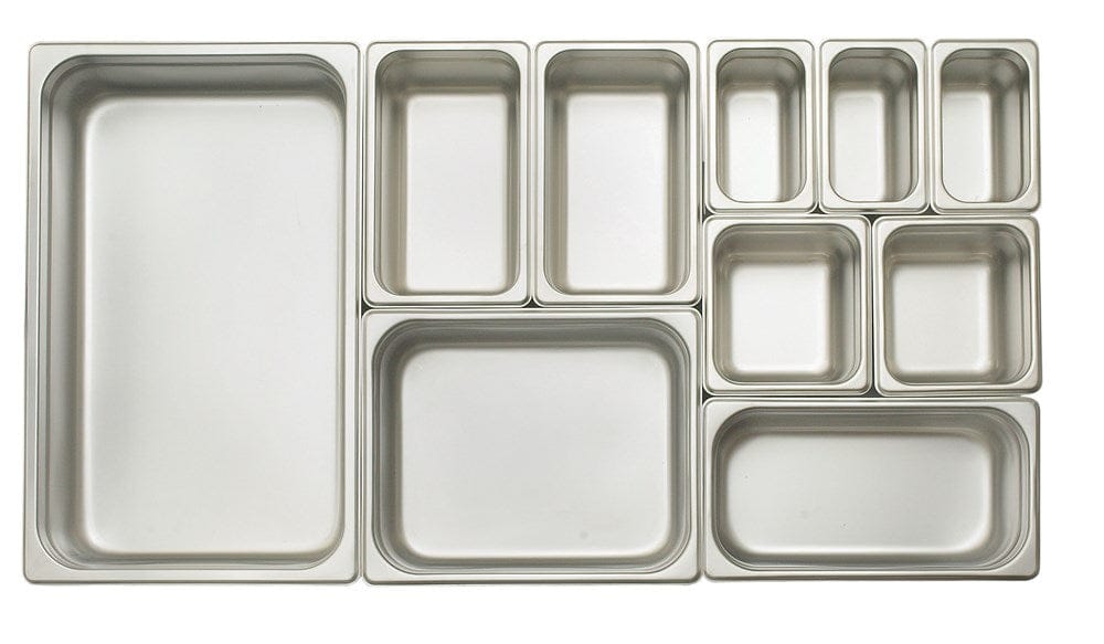 Winco Serving & Display Each Winco SPJP-102 Anti-jam Full-size Steam Pan 2.5 inches Deep 23 Gauge Stainless Steel | Denson CFE