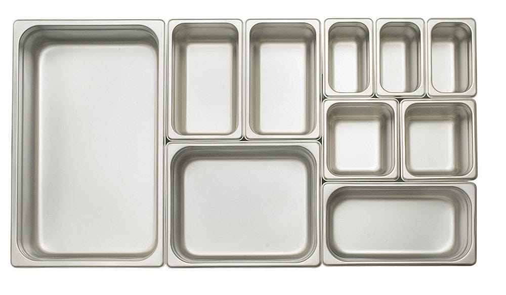 Winco Serving & Display Each Winco SPJP-104 Full-Size Anti-Jam Steam Table Pan 23 Gauge Stainless Steel 4 Inch Deep | Denson CFE