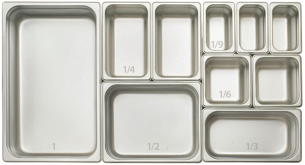 Winco Serving & Display Each Winco SPJP-606 Anti-Jam Steam Pan 1/6 Size 6 Inch 23 Gauge Stainless Steel | Denson CFE