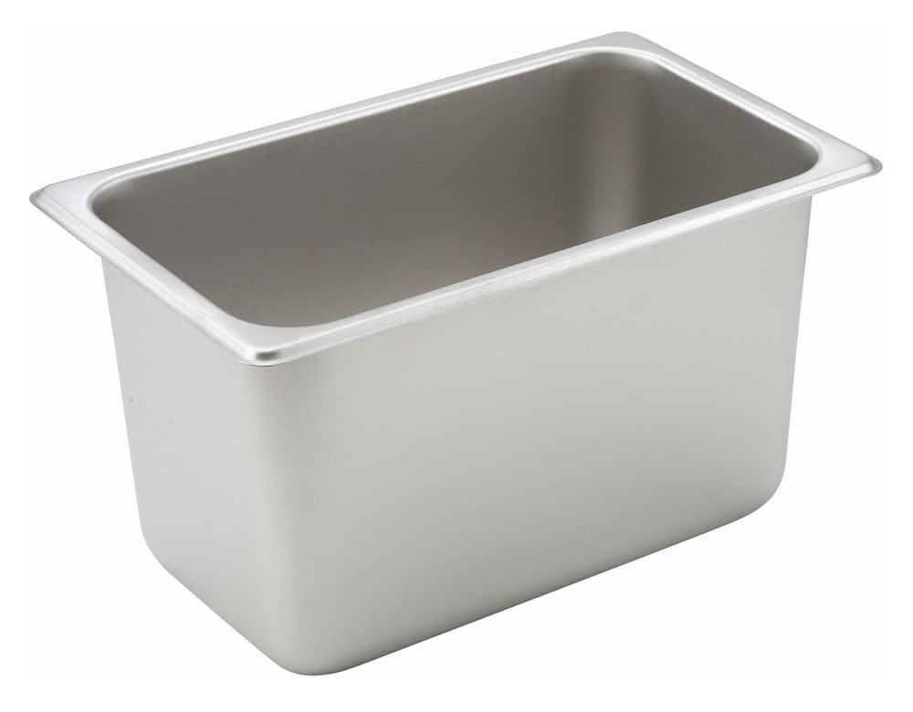 Winco Serving & Display Each Winco SPQ6 Straight-Sided Steam Table Pan 1/4 Size 25 Gauge Stainless Steel | Denson CFE