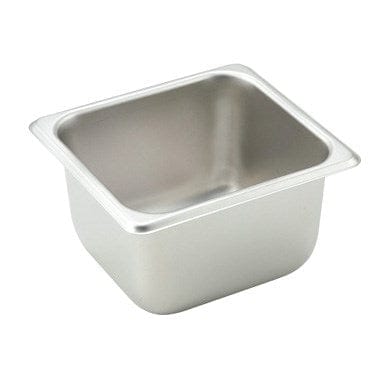 Winco Serving & Display Each Winco SPS4 Straight-sided Steam Pan 1/6 Size 4 Inch 25 Gauge Stainless Steel | Denson CFE