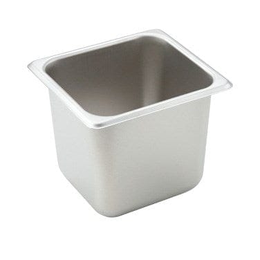 Winco Serving & Display Each Winco SPS6 Straight Sided Steam Table Pan 1/6 Size 6 Inch 25 Gauge Stainless Steel | Denson CFE