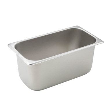 Winco Serving & Display Each Winco SPT6 Straight Sided Steam Pan 1/3 Size 6 Inch 25 Gauge Stainless Steel | Denson CFE