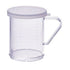 Winco Shakers & Dredgers Set / Clear Winco PDG-10CM Clear Polycarbonate Dredge with Medium Holes and Snap-on Lid | Denson CFE