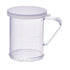Winco Shakers & Dredgers Set / Clear Winco PDG-10CS 10 Ounce Dredge with Clear Snap-on Lid and Small Holes for Precise Shaking | Denson CFE