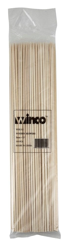 Winco Smallwares Bag Winco WSK-12 12 Inch Bamboo Skewers 100 Pieces per Bag | Denson CFE