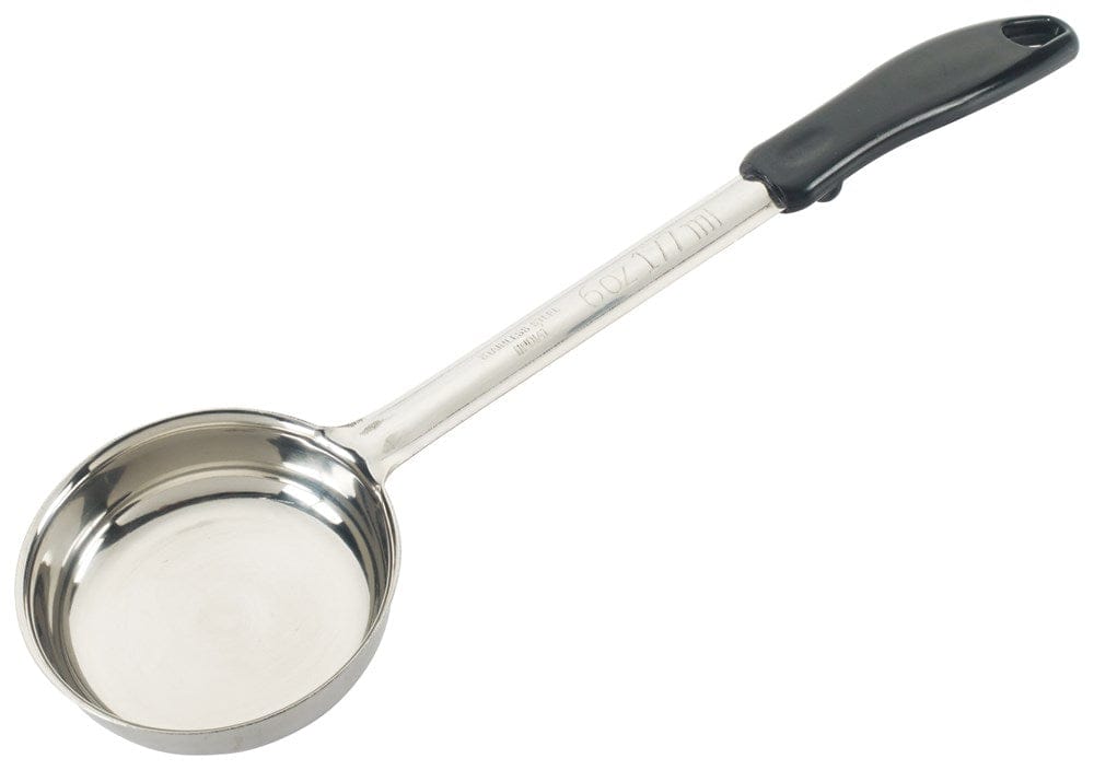 Winco Smallwares Each / Black Winco FPS-6 Solid Food Portioner 6 Ounce One Piece Black Stainless Steel | Denson CFE