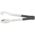 Winco Smallwares Each / Black Winco UTPH-9K Black 9 Inch Heat Resistant Heavy Duty Stainless Steel Utility Tongs | Denson CFE