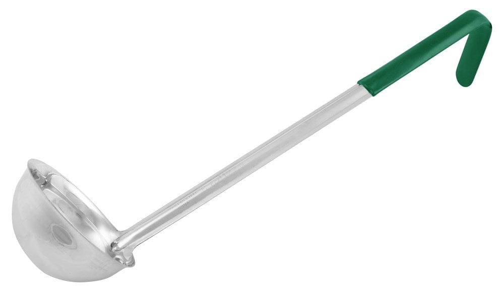 Winco Smallwares Each / Green Winco Prime One Piece Stainless Steel 6 Ounce Ladle Teal NSF Approved | Denson CFE