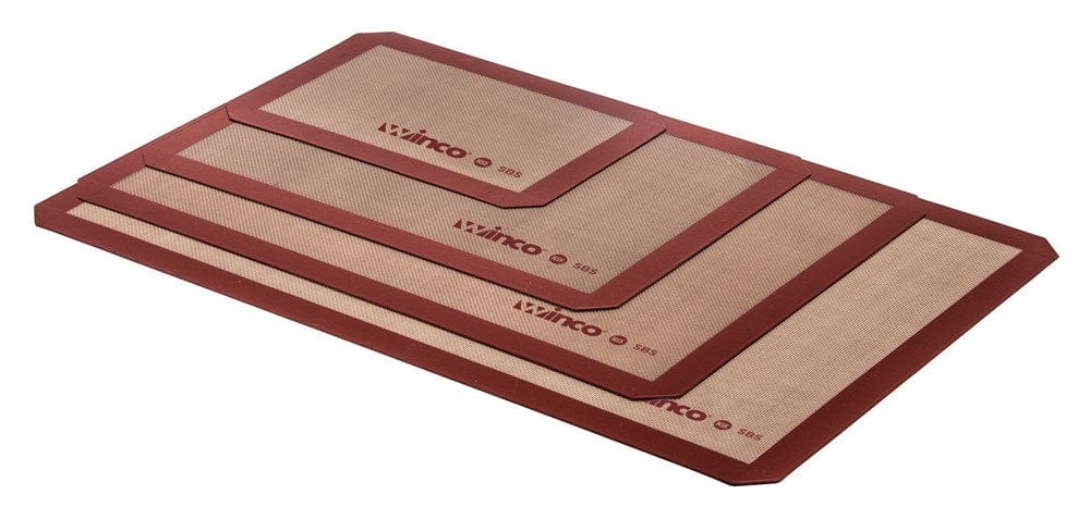 Winco Smallwares Each / Red Winco SBS21 Reusable Red Silicone Baking Mat 21.5 x 15.38 Inch | Denson CFE