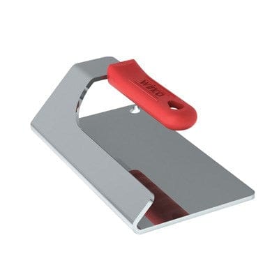 Winco Smallwares Each / Red Winco SWS74 Stainless Steel Steak Weight 4 x 7.5 Inch Heavy Duty with Red Silicone Handle | Denson CFE