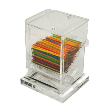 Winco Smallwares Each Winco ACTD-3 Acrylic Toothpick Dispenser Clear Efficient Design for Easy Access | Denson CFE