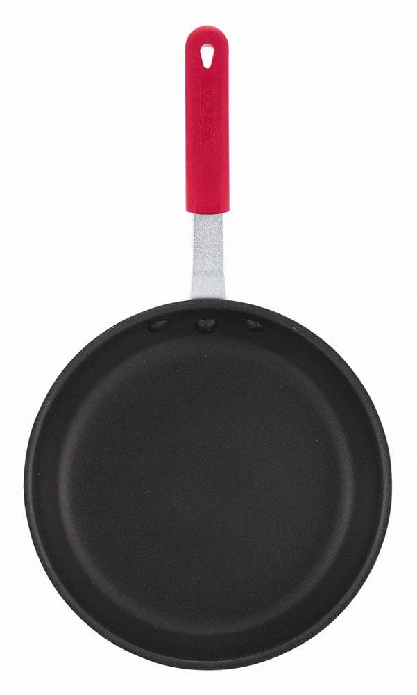 Winco Smallwares Each Winco AFP-8NS-H Majestic Non-Stick 8 Inch Aluminum Fry Pan with Silicone Sleeve | Denson CFE
