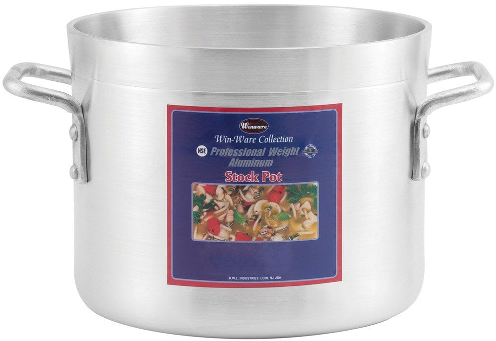 Winco Smallwares Each Winco ALST-8 Elemental Stock Pot 8 Quart Aluminium 9-3/8 Inch x 7-1/2 Inch | Denson CFE