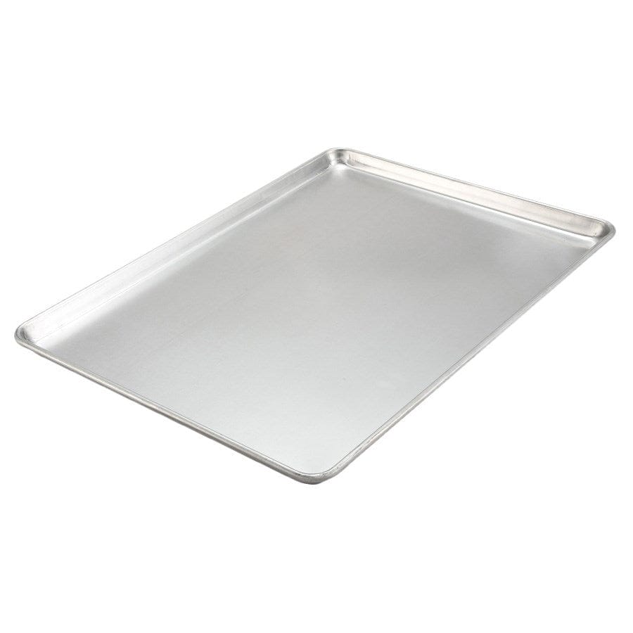 Winco Smallwares Each Winco ALXP-1310H 10 x 13 Inch 1/4 Size Closed Bead Aluminum Sheet Pan for Even Baking | Denson CFE