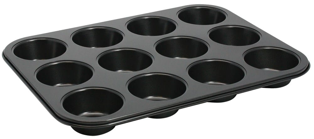 Winco Smallwares Each Winco AMF12NS 12 Cup Non-Stick Carbon Steel Muffin Pan | Each