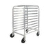 Winco Smallwares Each Winco AWRK-10 Half-Height Mobile Sheet Pan Rack with 10-Tier Capacity | Denson CFE