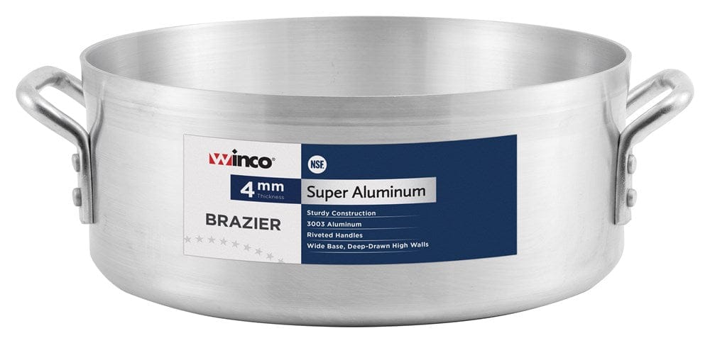 Winco Smallwares Each Winco AXBZ35 4mm Super Aluminum 35 Quart Brazier | Denson CFE