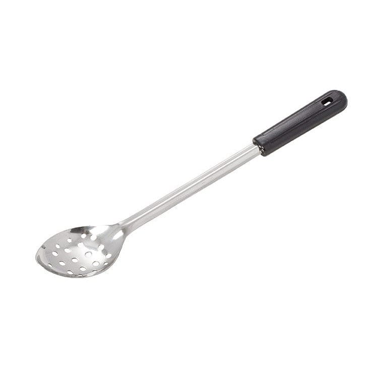 Winco Smallwares Each Winco BSPB-15 Perforated Basting Spoon with Black Bakelite Handle 15 inch | Denson CFE