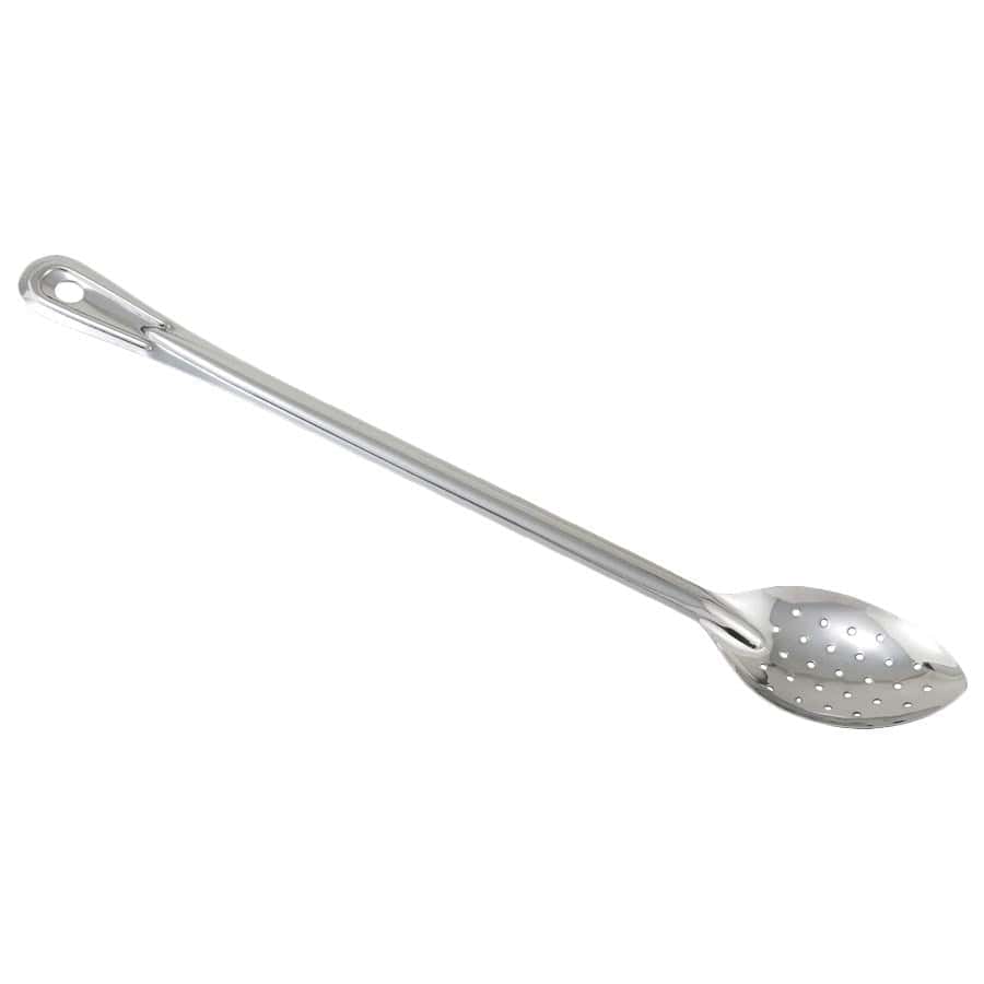 Winco Smallwares Each Winco BSPN-18 Stainless Steel Perforated Basting Spoon 18 Inches Long | Denson CFE