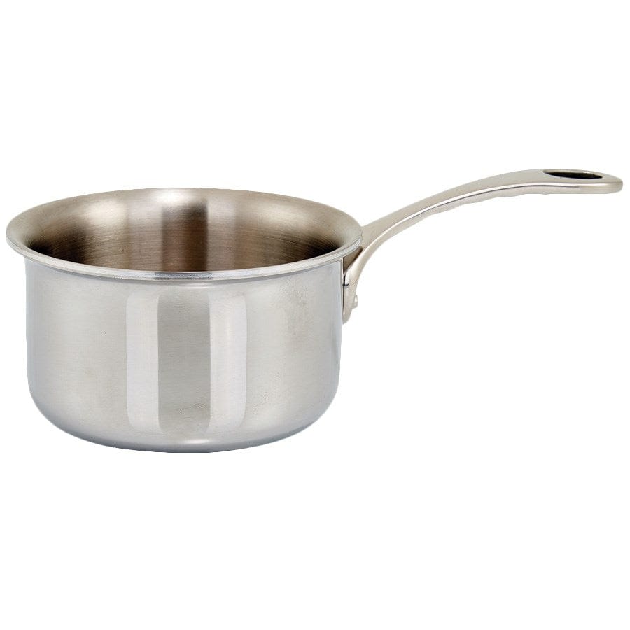 Winco Smallwares Each Winco DCSP-3S Mini Sauce Pan 11oz Induction Ready Stainless Steel Tri-Ply | Denson CFE