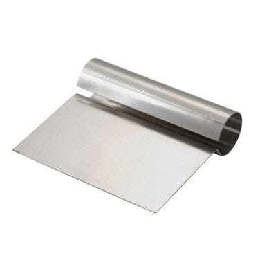 Winco Smallwares Each Winco DSC-1 Stainless Steel Dough Scraper with Steel Handle 5.25 x 4.25 | Denson CFE