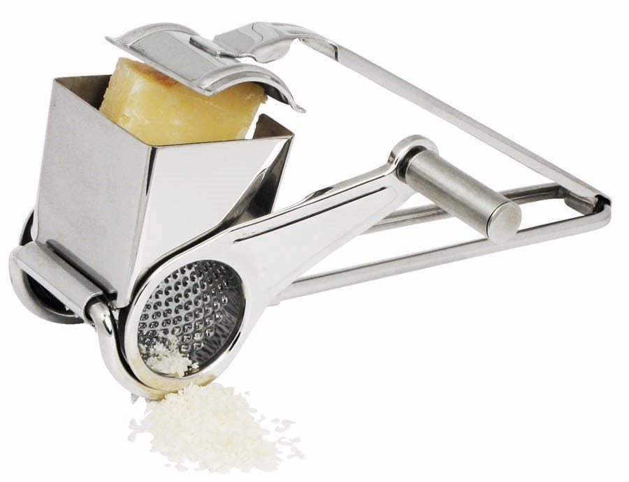 Winco Smallwares Each Winco GRTS-1 Stainless Steel Rotary Drum Cheese Grater 8-1/4 x 4-3/4 x 3-3/8 | Denson CFE