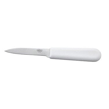 Winco Smallwares Each Winco K-40P Paring Knife 3 Inch Stainless Steel Blade White Handle | Denson CFE