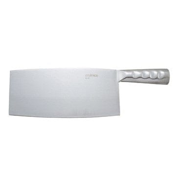 Winco Smallwares Each Winco KC-401 Chinese Cleaver 8-1/4 Inch Blade Stainless Steel Handle | Denson CFE