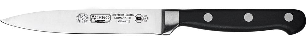 Winco Smallwares Each Winco KFP-50 Acero 5 Inch Utility Knife Triple Riveted Full Tang Forged Blade | Denson CFE