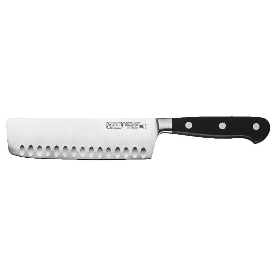 Winco Smallwares Each Winco KFP-73 Acero 7 Inch Nakiri Knife Hollow Ground | Denson CFE