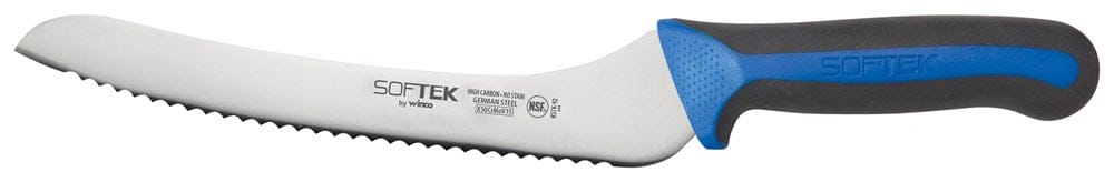 Winco Smallwares Each Winco KSTK-92 SofTek 9 Inch Offset Utility and Bread Knife with Soft Grip Handle | Denson CFE